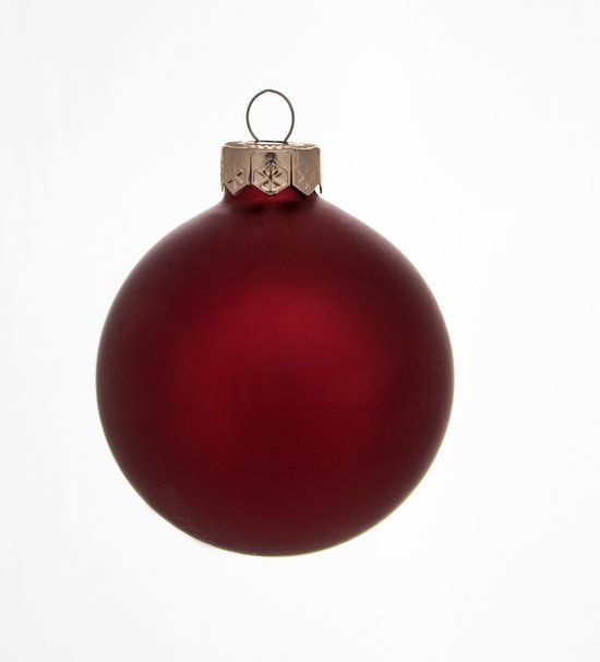 16 Kerstballen - Rood - Blinkend & Mat - Set van 16 - In glas - Kerstboom - Kerstversiering