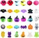 Halloween Mochi Squishy Toys Set - 30 pièces Jouets souples en silicone mini kawaii - Jouets anti-stress