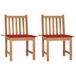 VidaXL Chaise de jardin 8 pcs avec coussins teck massif Rouge