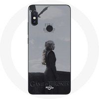 Maniacase Hoesje voor Xiaomi Redmi Note 5 AI Dual Camera Game of Thrones Seizoen 8 Daenerys Targaryen Vuur en Bloed De IJzeren Troon Grijs Logo