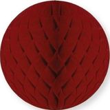 Bellatio Decorations Papieren kerstballen - 3x - bordeaux rood - 10 cm