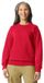 Gildan - Softstyle Midweight Fleece Crewneck Sweater - Red maat XL