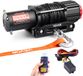 VEVOR Elektrische Lier 2721 Kg, 12V Motorlier met φ6,35mm x 15m Synthetisch Touw, Draadloze en Bedrade Afstandsbediening, Elektrische Lier voor Het Slepen van ATV's, UTV's en Terreinwagens