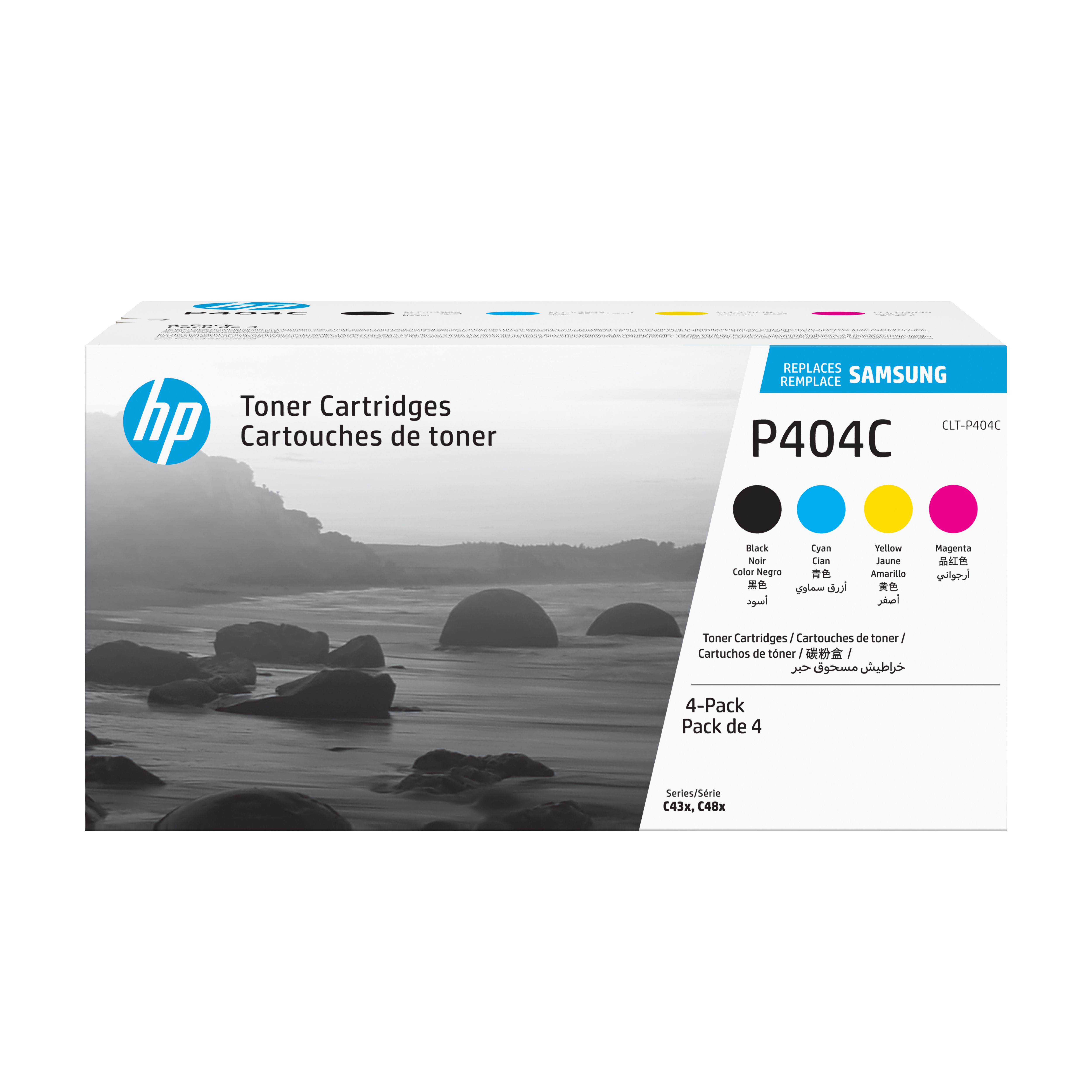 HP Samsung CLT-P404C Toner Cartridge 4-Pack - Black/Cyan/Magenta/Yellow