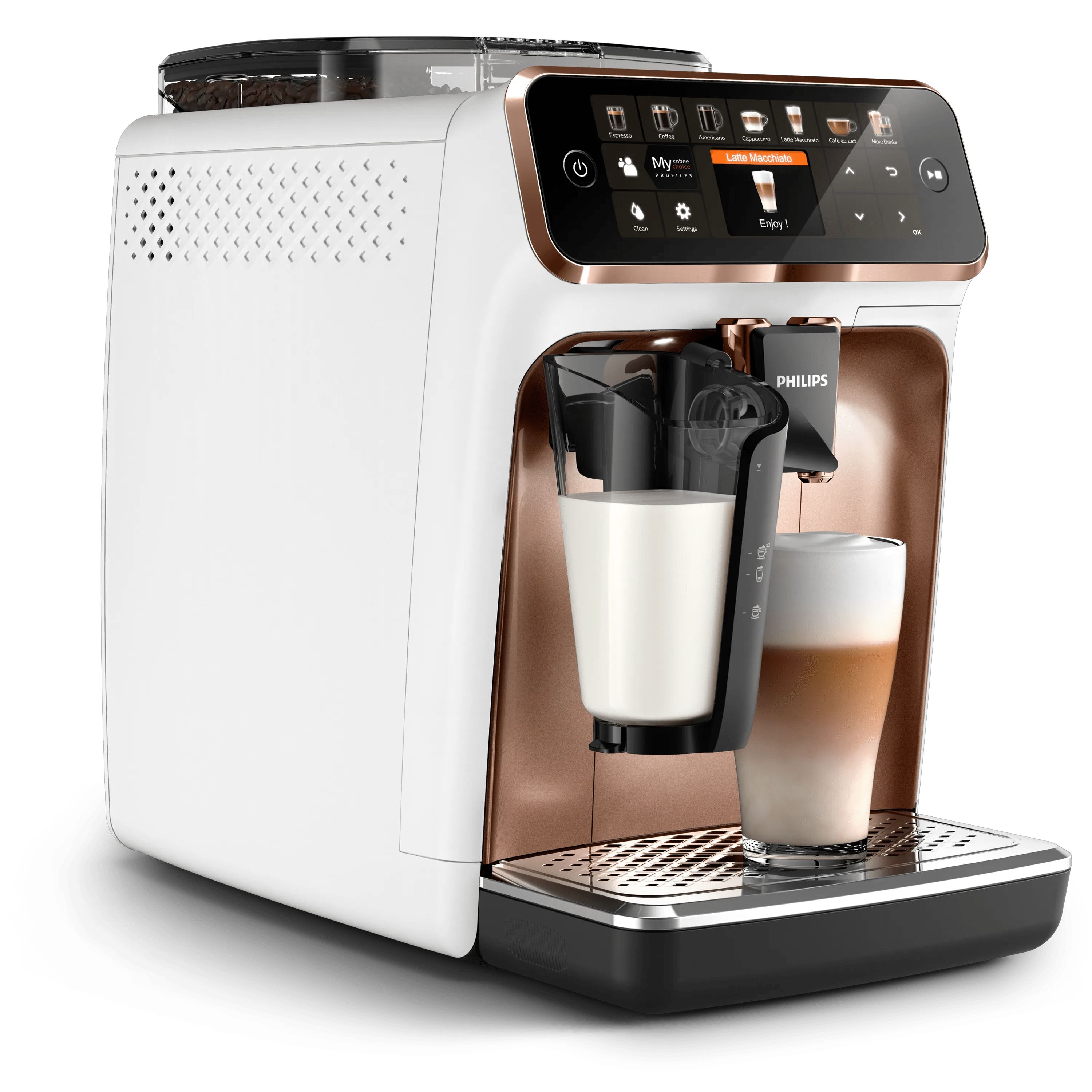 Philips EP5443/70R1 - Volautomatische Espressomachine - 1.8L - Zwart/Bruin/Wit