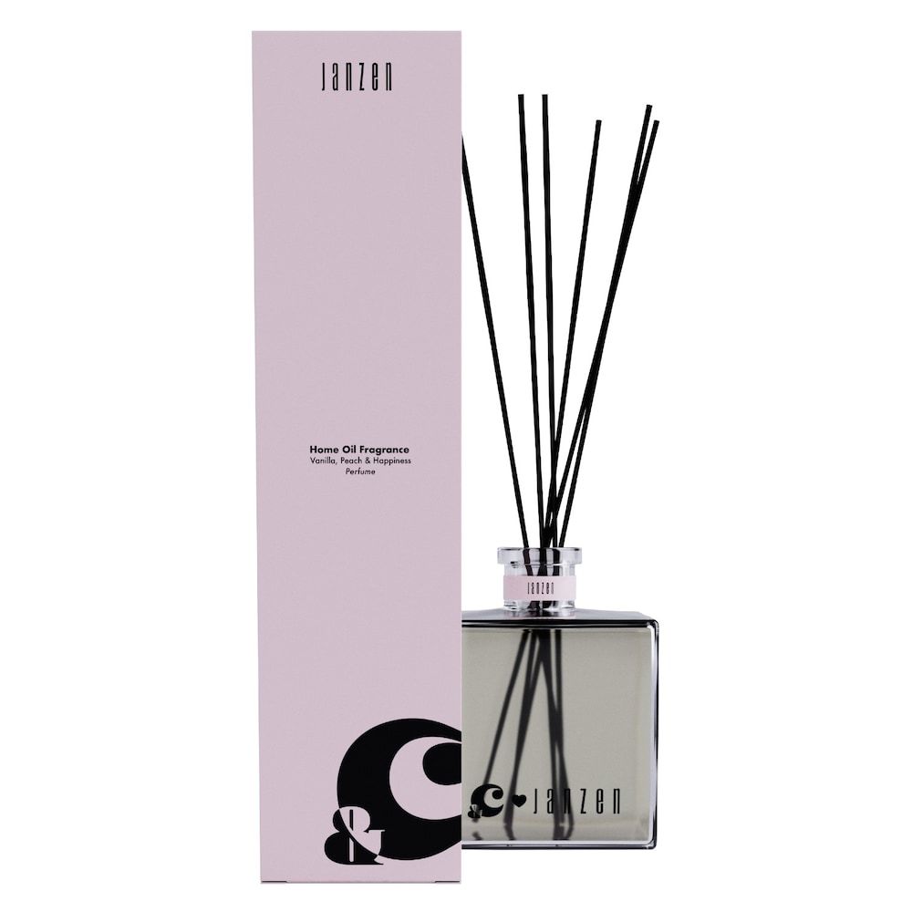Janzen &C Vanilla, Peach & Happiness Home Fragrance Sticks Navulbaar Geurstokjes & Roomsprays 200 ml