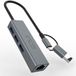 Inca IUTP-03TX interface hub USB 3.2 Gen 1 (3.1 Gen 1) Type-A + Type-C 10000 Mbit/s Grijs