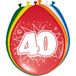 Folat Verjaardag leeftijd ballonnen 40 jaar - 32x - multi - 40 cm - feestartikelen/versieringen