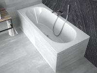 Badland VITAE SLIM ligbad 160 x 75 cm wit met baddrager