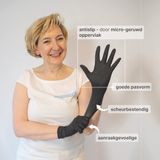 Arnomed Latex Wegwerphandschoenen L Zwart Poedervrij 100 stuks