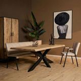 Starfurn Eettafel Dakota - Boomstam Naturel Hout - 240x100x76cm