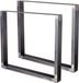 Bc-elec – Pieds de table en métal 80x72cm Hm8072s – Set de 2 – Acier vernis 4mm – Capacité 300kg – Accessoires de montage inclus