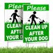 2 stuks Clean Up After Your Dog Dog Shield 20,3 x 30,5 cm "No Dog Poop" schild "Curb Your Dog" schild "Pick Up After Your Dog Pooping" schild "No Pooping"