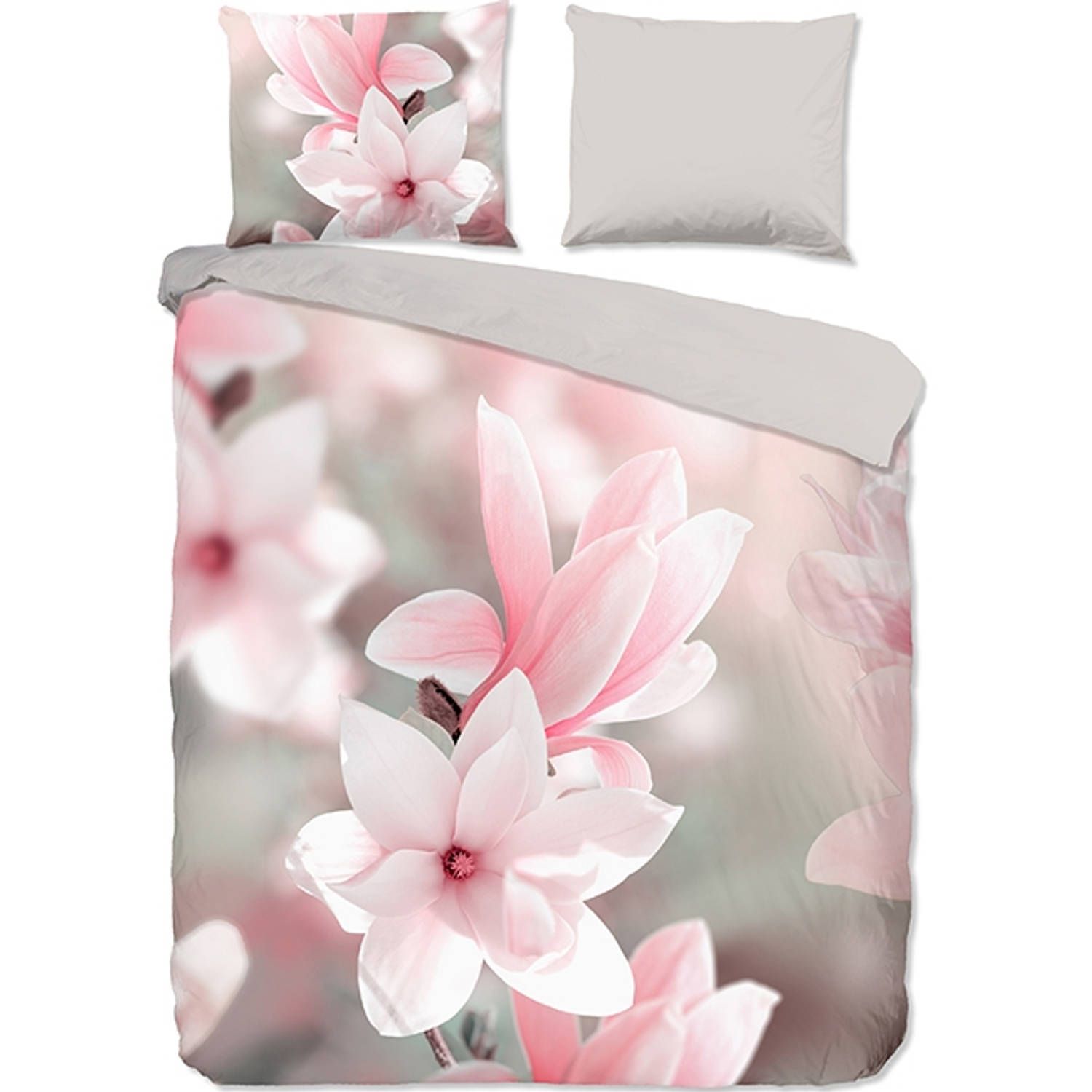PURE dekbedovertrek magna-1-persoons (140 x 200/220 cm) roze microvezel