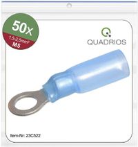 Quadrios 23C522 Ringkabelschoen Dwarsdoorsnede (max.): 2.5 mm² Schachtdiameter: 5.3 mm Deels geïsoleerd Blauw 50 stuk(s)