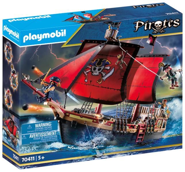 PLAYMOBIL 70411 Pirates Piratenschip - Speelgoed Piratenschip voor Kinderen vanaf 5 Jaar