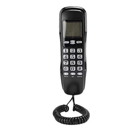 Tosuny KX-T888CID-telefoon met snoer met nummerherkenning, vaste lijn huistelefoon met LCD-scherm, ondersteuning voor FSK en DTMF duaal systeem (zwart)