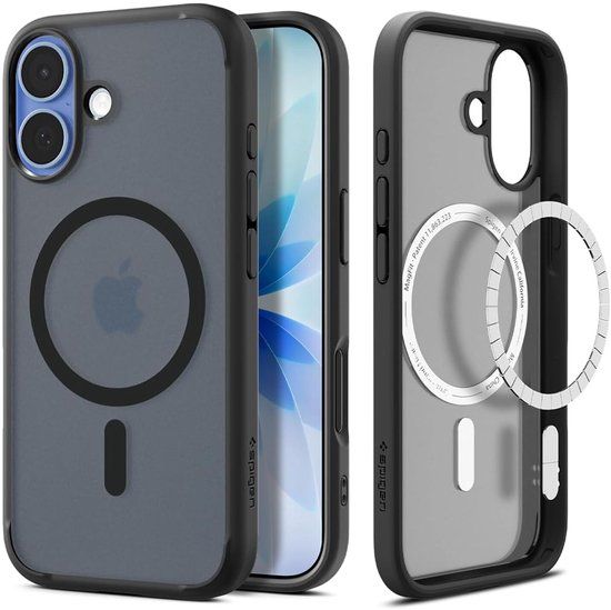 Spigen Ultra Hybrid MagFit - Hoesje Geschikt voor Apple iPhone 17 - Compatibel met MagSafe - Back Cover Frost Zwart