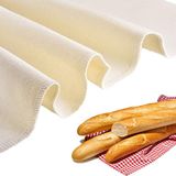 Merkloos Brood Fermentatie Doek - Linnen Bakdoek - Brood Bakken - Non-stick Eigenschappen - 90 x 66 cm - Natuurlijk