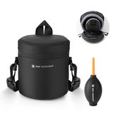 K&F Concept Lensvak, waterdichte lenszak met ritssluiting, stootvaste lenskoker, allround lenszak, cameratas voor DSLR SLR-lens, diameter en hoogte onder, zwart, Medium, Camera-lenszak