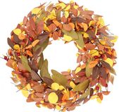 Unyqoos® Grande couronne décorative d'automne pour intérieur et extérieur avec des détails réalistes