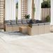 Maison Exclusive - Ensemble de jardin pour le jardin, composé de 12 pièces et coussins, en mélange de couleur beige, en polyrotin