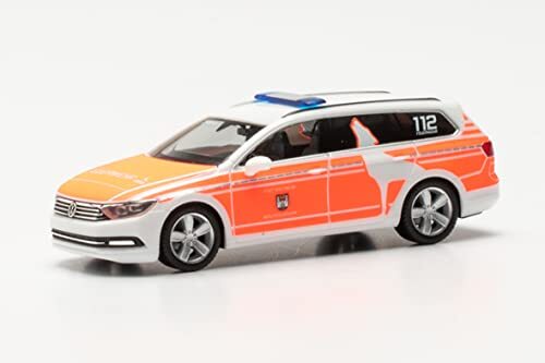 Herpa 096751 Volkswagen Passat Variant"Brandweer Wolfsburg" auto miniatuurmodellen klein model verzamelstuk detailgetrouw