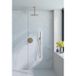 Fortifura Calvi Inbouw Regendoucheset - rond - thermostatisch - plafondarm - 25cm - hoofddouche - staaf handdouche - gladde slang - PVD - geborsteld messing (goud)