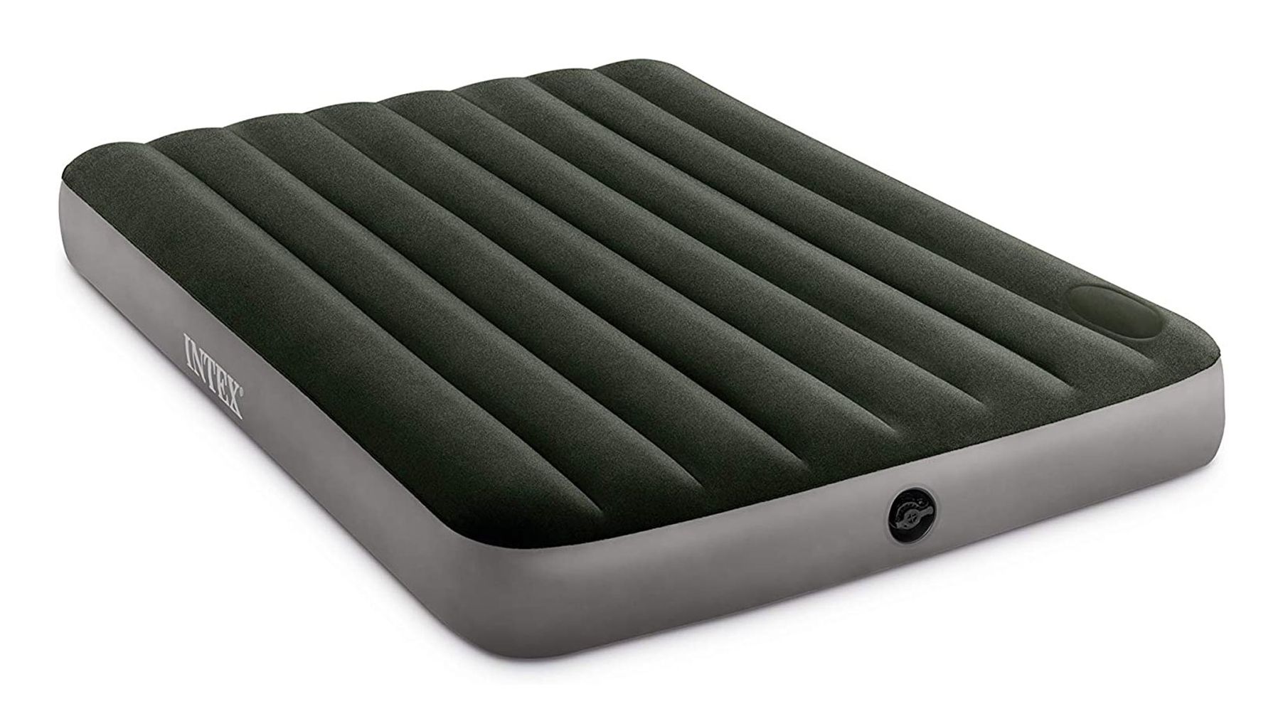 Intex Full Dura-Beam Downy Luchtbed - 191x137x25 cm - Met Ingebouwde Voetpomp - Groen