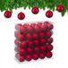 Relaxdays kerstballen set van 50 - Ø 6 cm - mat - kunststof - rood