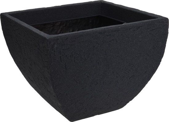 Nampook Gardalux Bloempot - 40 cm - Vierkant - Steenlook - Grijs - Buiten