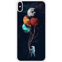 Cosmonaute aux ballons Verstevigd hoesje met sublimatie bedrukking, compatibel met Apple iPhone XS