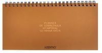 ADDITIO Tijdloze weekplanner, weekplanner, 21 x 10 cm, 108 pagina's met notities, dubbele spiraal, 100 g Munken-papier, bureau-organizer, oker, Catalaans