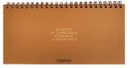 ADDITIO Tijdloze weekplanner, weekplanner, 21 x 10 cm, 108 pagina's met notities, dubbele spiraal, 100 g Munken-papier, bureau-organizer, oker, Catalaans