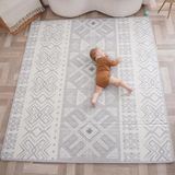 Babykruipmat, opvouwbaar, dik, omkeerbaar, 150 x 180 x 1 cm, speelvloer voor kinderen en baby's, XXL vloermat van schuim, motoriekmat bevordert de sensorische ontwikkeling, cadeau voor geboorte van
