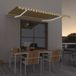 Maison Exclusive - Parasol rétractable manuellement avec éclairage LED, 450x350 cm, jaune et blanc