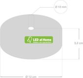 LEDatHOME - Houten plafondkap - Zwart