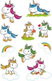 Merkloos / Sans marque Herma Benelux B.V. Baby eenhoorn dieren stickers - met glitters - 60x stuks - kinderen - hobby - agenda - knutselen