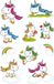 Merkloos / Sans marque Herma Benelux B.V. Baby eenhoorn dieren stickers - met glitters - 60x stuks - kinderen - hobby - agenda - knutselen