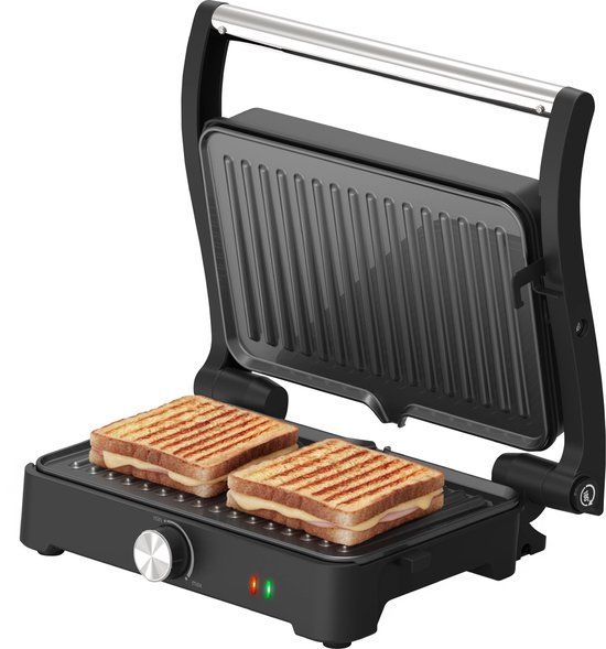 Tomado XXL Tosti Apparaat - Contactgrill - 1500W - PFAS vrij - Zwart Deluxe