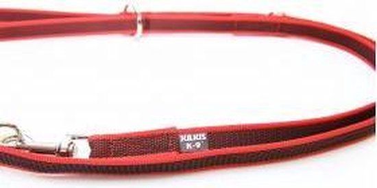 Julius-K9 Dubbele Anti Slip Hondenriem - Rood - 20MM x 2.2M