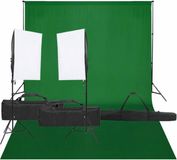 vidaXL Fotostudioset met verlichtingsset en achtergrond