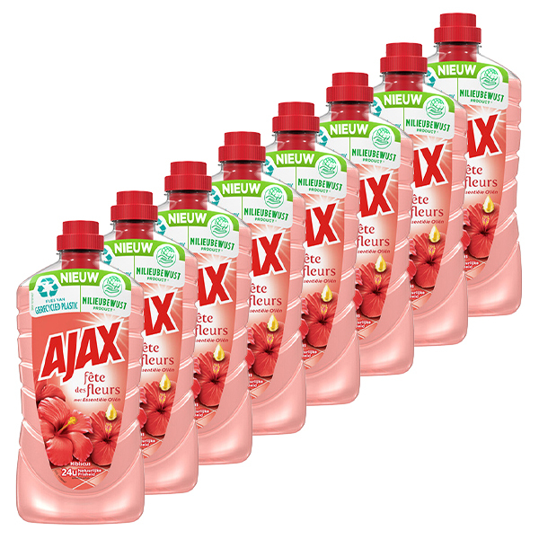 Ajax Aanbieding: 8x Ajax allesreiniger hibiscus (1000 ml)