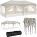 Stemily Tente de réception - Pavillon - Pliable - Cadre en métal - Parois latérales amovibles - Imperméable - Protection UV - 3x6m