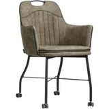 MxSofa Eetkamerstoel Floria - Microvezel - Liver