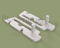plastik-parts Icecat 136mm Draaikipraam voor kelderramen, draaikipraam, raamonderdeel, wit
