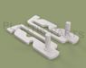plastik-parts Icecat 136mm Draaikipraam voor kelderramen, draaikipraam, raamonderdeel, wit