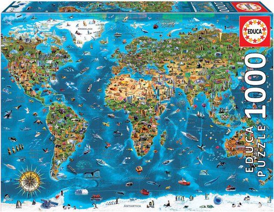Educa Legpuzzel - Wereld Wonderen - 1000 Stukjes - 12+ jaar