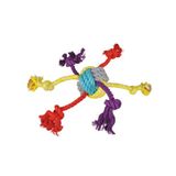 Les Costauds Hondenspeelgoed, 6 knopen, maat S, 30 cm, meerkleurig