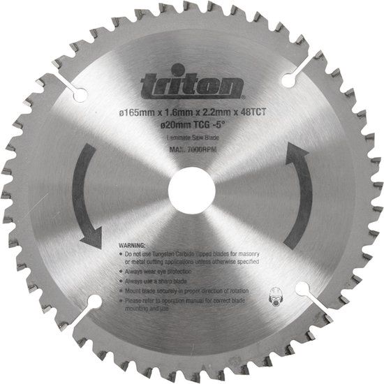 Triton HM zaagblad 165x20xZ=48 wt